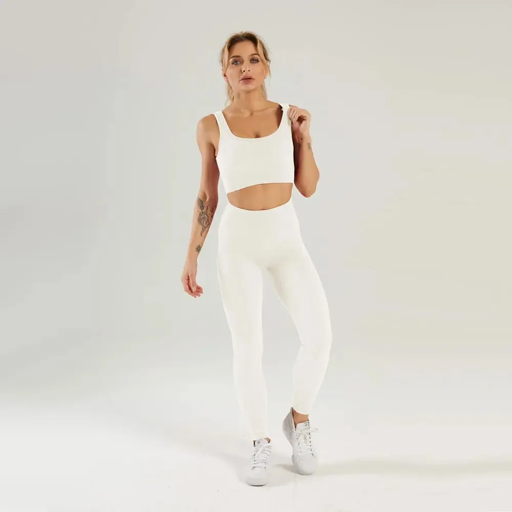 Women workout pants suit sports apparel, women & yoga clothing, and home wear clothes. Activewear seamless yoga gym fitness set