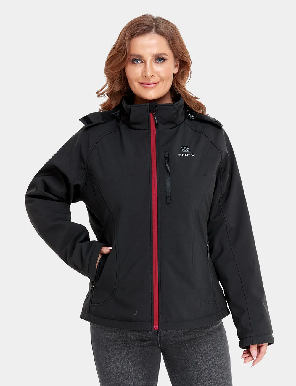 Women's Heated Jacket 2.0 (4 Heating Zones) - Black & Red