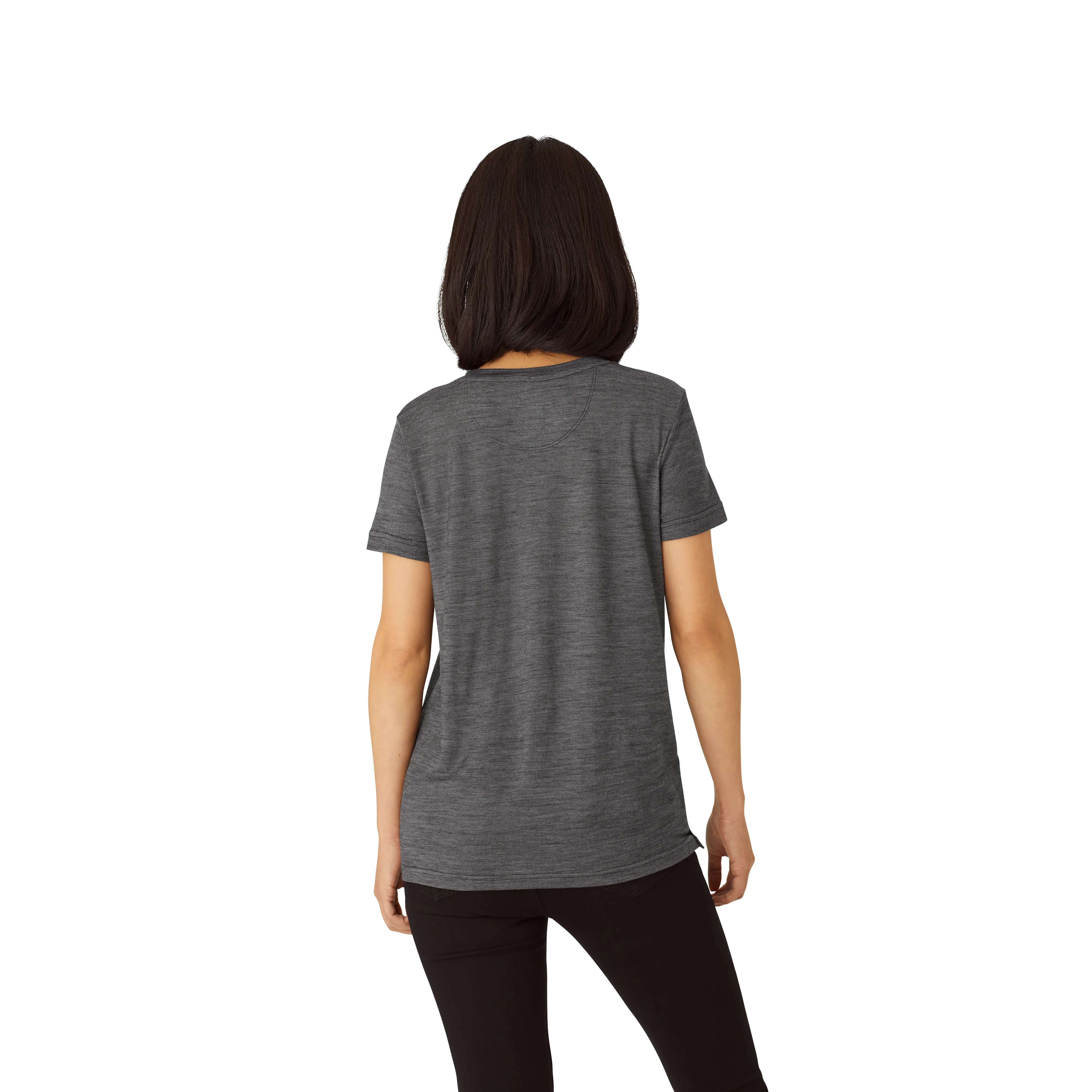 Women's Merino Wool Blend Crew Neck Short Sleeve T-Shirt 2-Pack