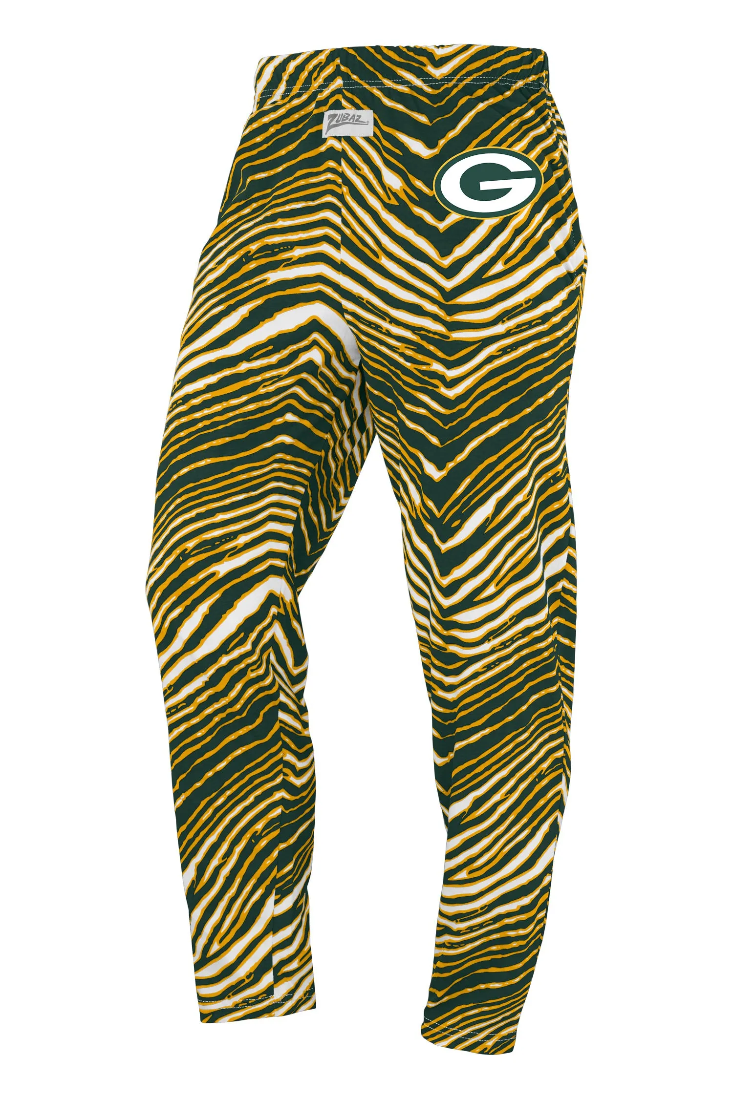 Zubaz NFL Adult Unisex Z88 Zebra Pants, Green Bay Packers For Men and Women